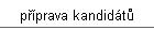 příprava kandidátů